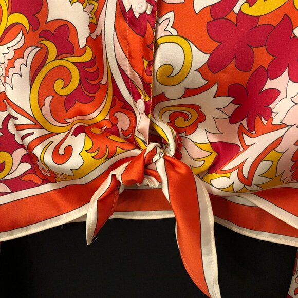 Elegant Zara London Shirt With Tie Front Bow: Size S. - Picture 4 of 11